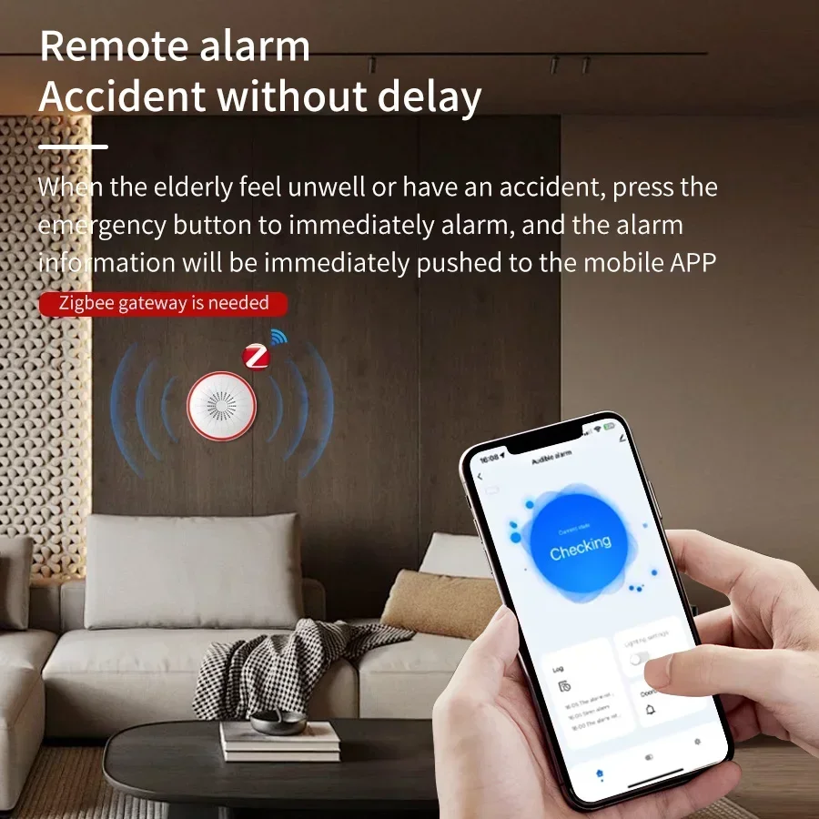 Tuya Wifi Zigbee Siren Wireless Linked Smart Sound-Light Alarm Horn Detector Triggered Emits Instant Sound-Light Alarm App Contr