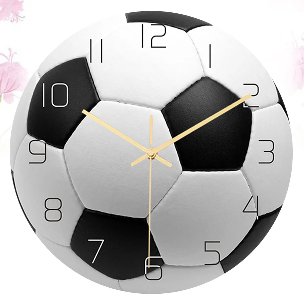 

Football Design Clock Creative Wall Clock Mute Movement Decorative Wall Decor Silent Clock for Living Room Bedroom Study