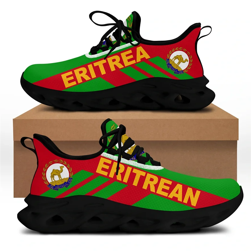 Eritrea Flag Stripe Style Men Casual Shoes Sport Sneakers Durable Outsole Trainer Zapatillas Deportivas Hombre Fashion Men Shoes