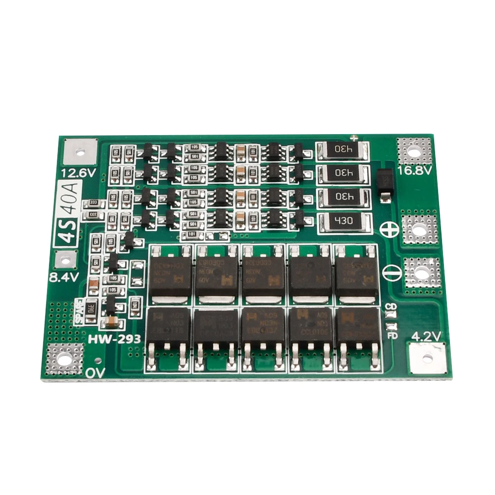 4S 40A Li-ion Lithium Battery Charger Protection Board 18650 BMS For Drill Motor 16.8V wiht Balance