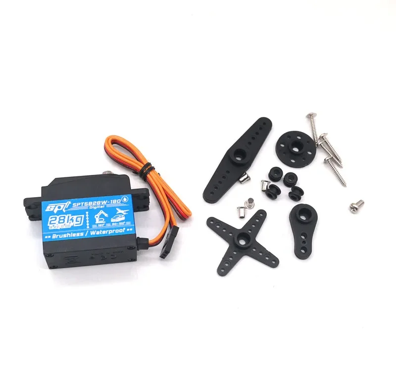SPT5828W-180 28 кг сервопривод с металлической шестерней и бесщеточным рулевым двигателем для 1/8 радиоуправляемых автомобильных аксессуаров