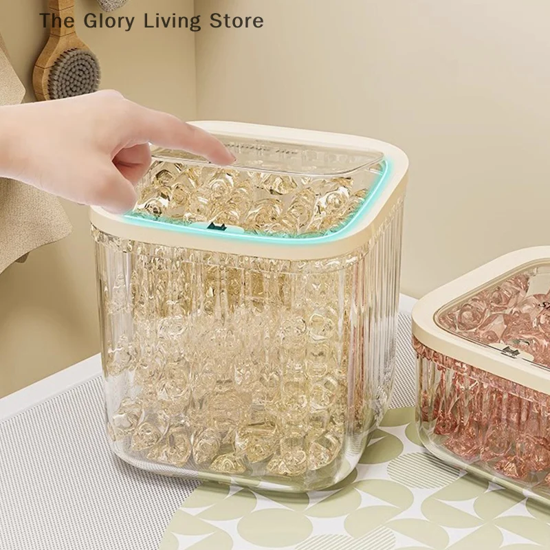 1pc Durable Moisture-Proof Laundry Powder Box, Large Capacity Laundry Pods Container, Scent Beads Organizer view 4