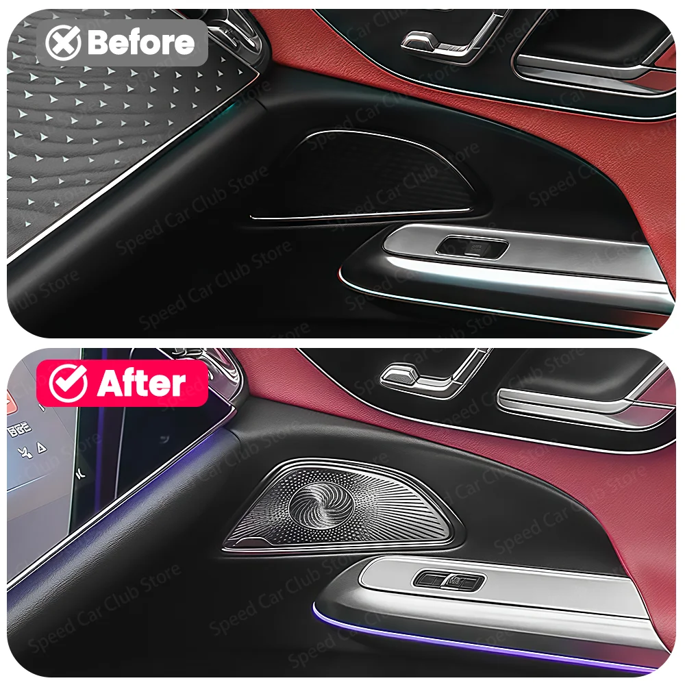 

Накладка на дверную панель с аудиосистемой и динамиком без подсветки для Mercedes-Benz E-класса W214, аксессуары для интерьера автомобиля