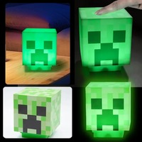 MC game Creeper Night Lamp Block Creative Button Light Toy Game LED Home Bedroom Desktop Decoration Bedside Lamp Ornaments