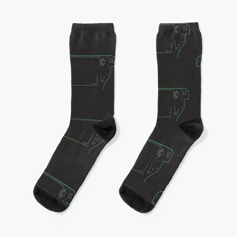 

Steam Deck Illustration - Cyan Socks New year's anti-slip Socks For Man Women's