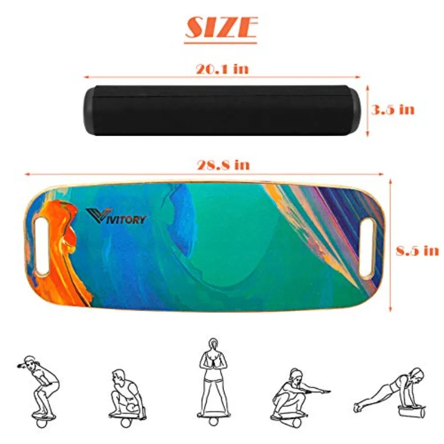 مدرب لوحة التوازن VIVITORY مع لوحة دوارة للمقبض يتميز سدادات قابلة للتعديل لتعزيز الاستقرار يقدم 3 مسافة #2