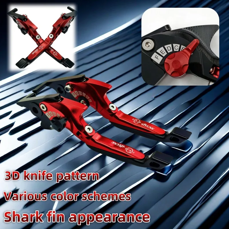 For HONDA VF750S SABRE 1982-1986 VFR750 1991-1997 Motorcycle 5D shark head style foldable adjustable handle lever