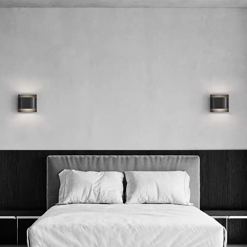 Copper LED Light Modern Minimalism Wall Lamp Living Room Bedroom Bedside Mood Lights High Temperature Baked Paint Lighting Lamps view 4