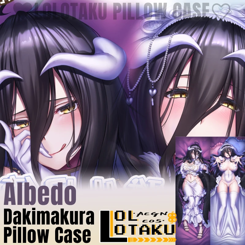 

Albedo Dakimakura Overlord Anime Sexy Pillowcase Full Body Hugging Pillow Case Cushion Cover Otaku Home Bedding Decor Gift