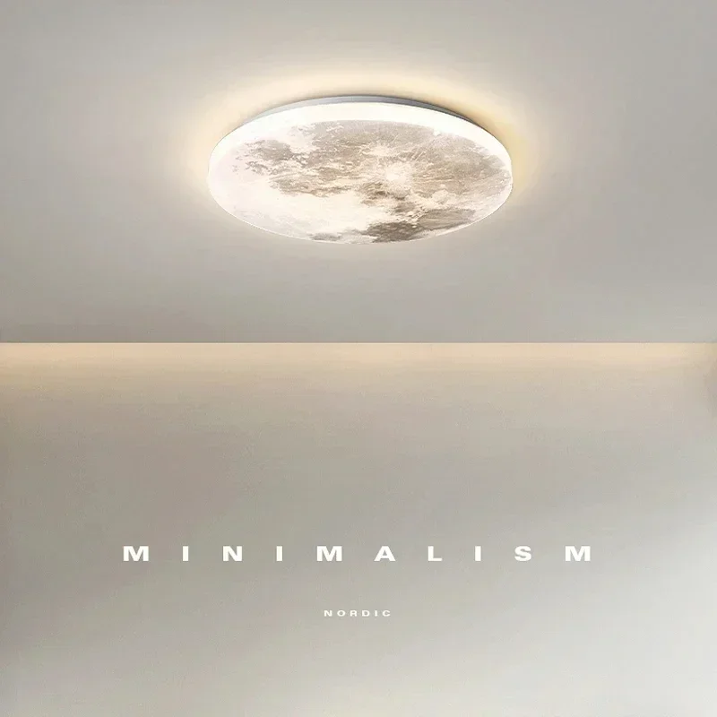 Modern Led Moon Wall Light Creative Ceiling Light Universal Stepless Dimmable Chandelier Living Room Bedroom Lamp Home Decor