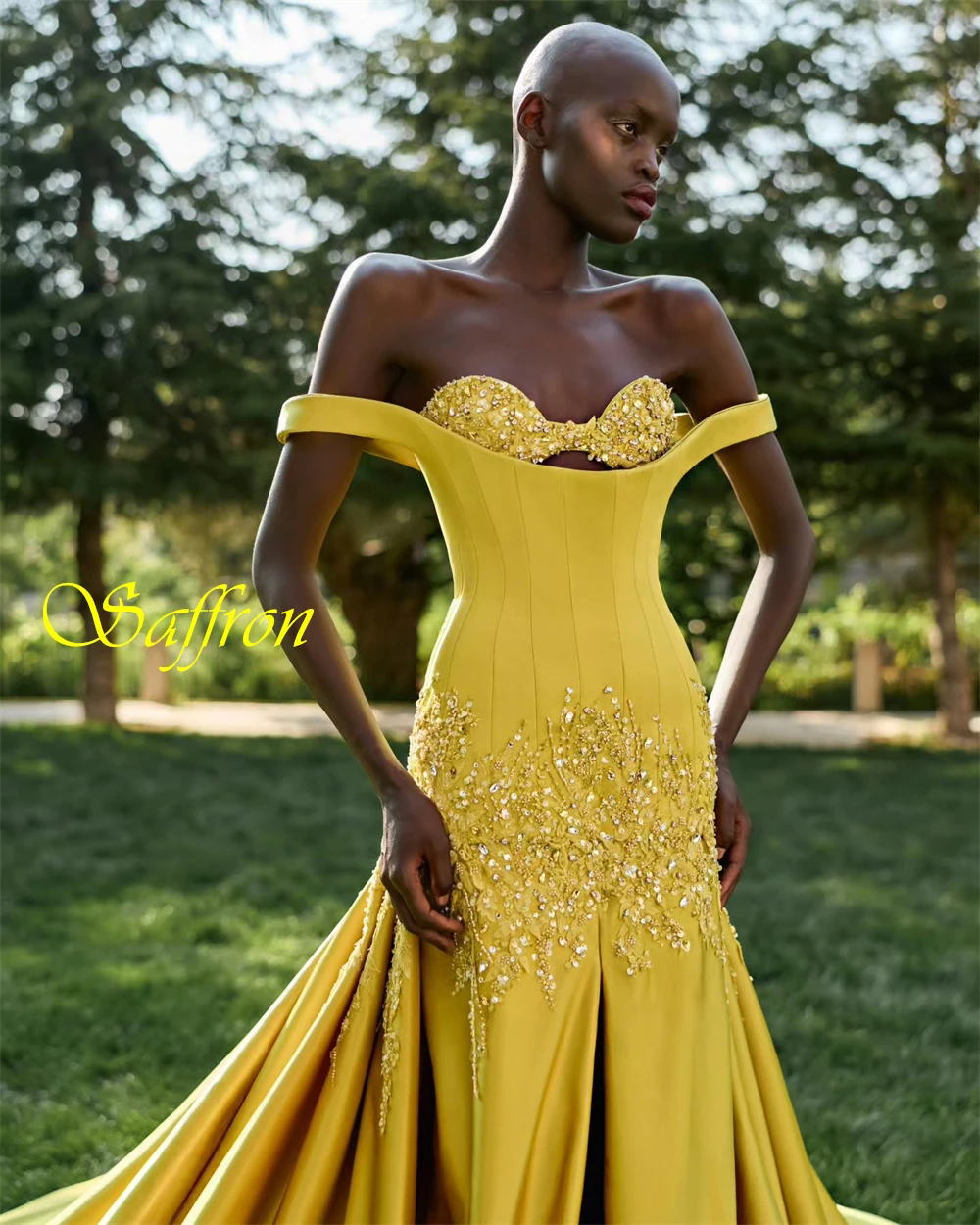 사용자 정의 섹시한 새틴 Strapless 이브닝 드레스 우아한 인어 댄스 파티 드레스 패션 구슬 장식과 크리스탈 특별 행사 가운