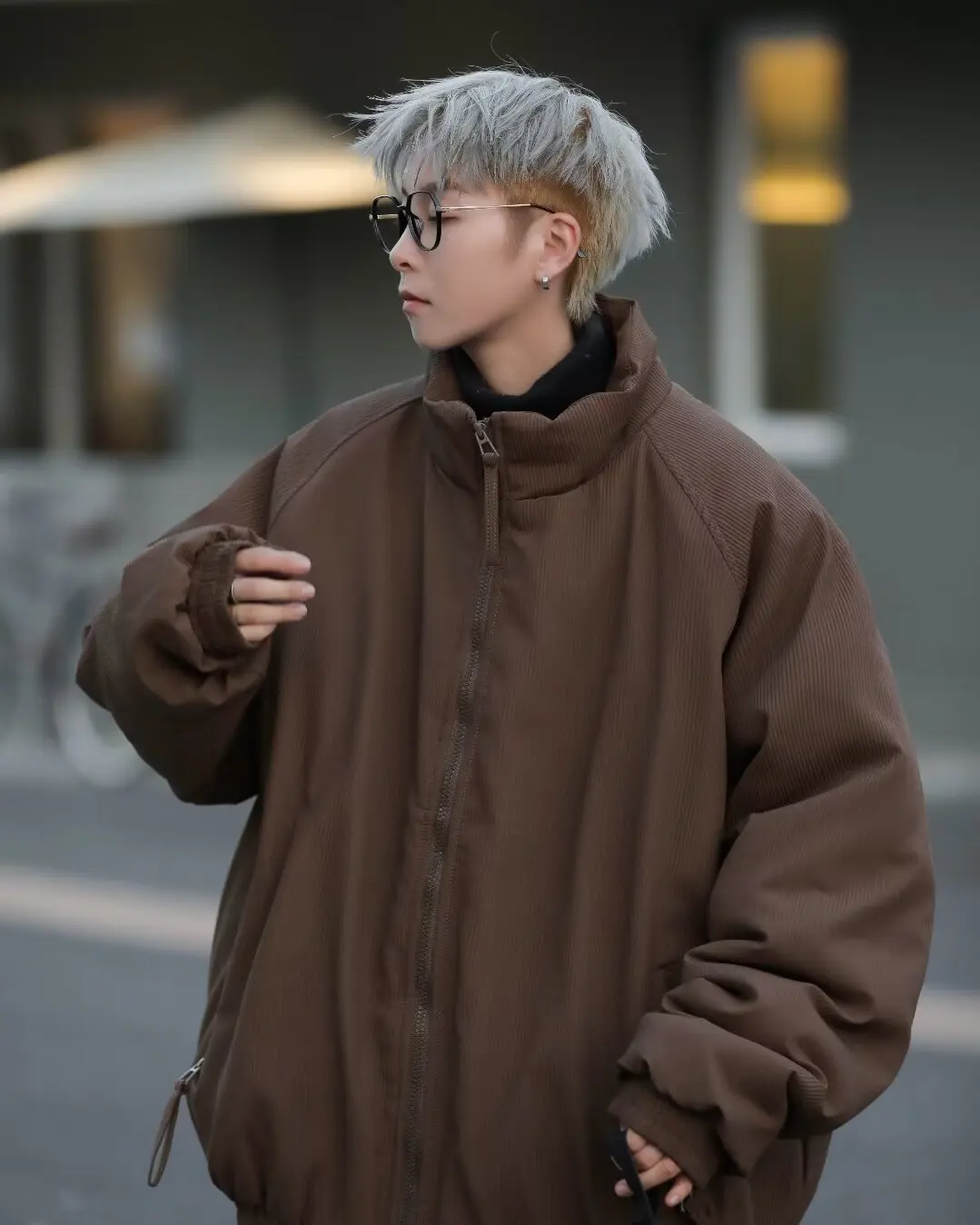 

Мужская зимняя утепленная куртка из вельвета с воротником-стойкой, свободного кроя, теплая, молодежная, повседневная, модная, на молнии, однотонная