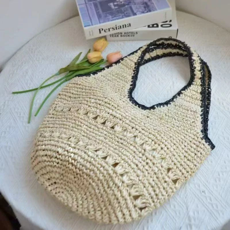 

Fashion Designer Woven Bag New Popular Tote Bag Simple Versatile Straw Handbag Light Comfort Large Capacity Shoulder Bucket Bags