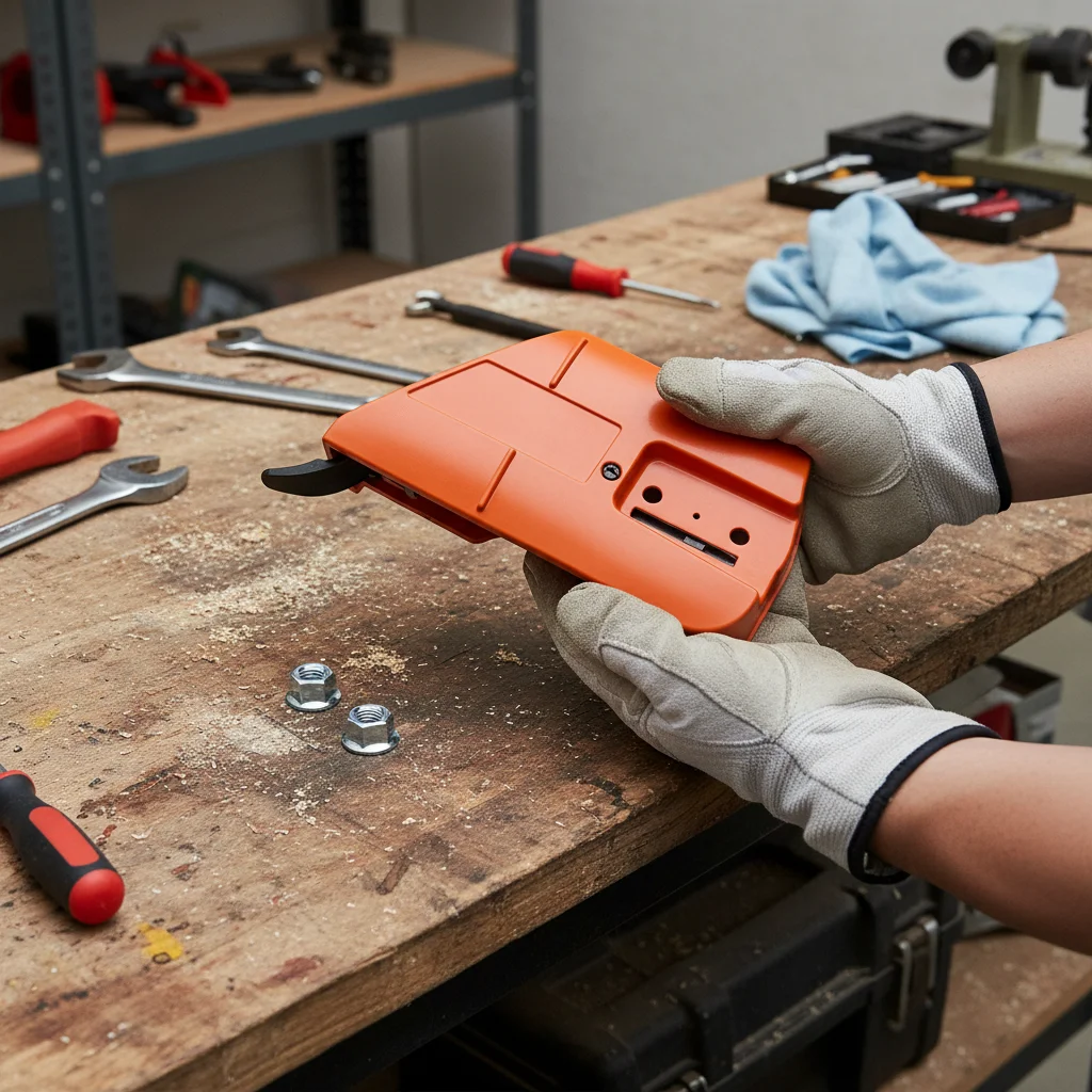 

1 шт., тормозная крышка цепи сцепления бензопилы HUS235 235E 236 236E 240E, защита чипа, боковая крышка тормоза, аксессуары для бензопилы