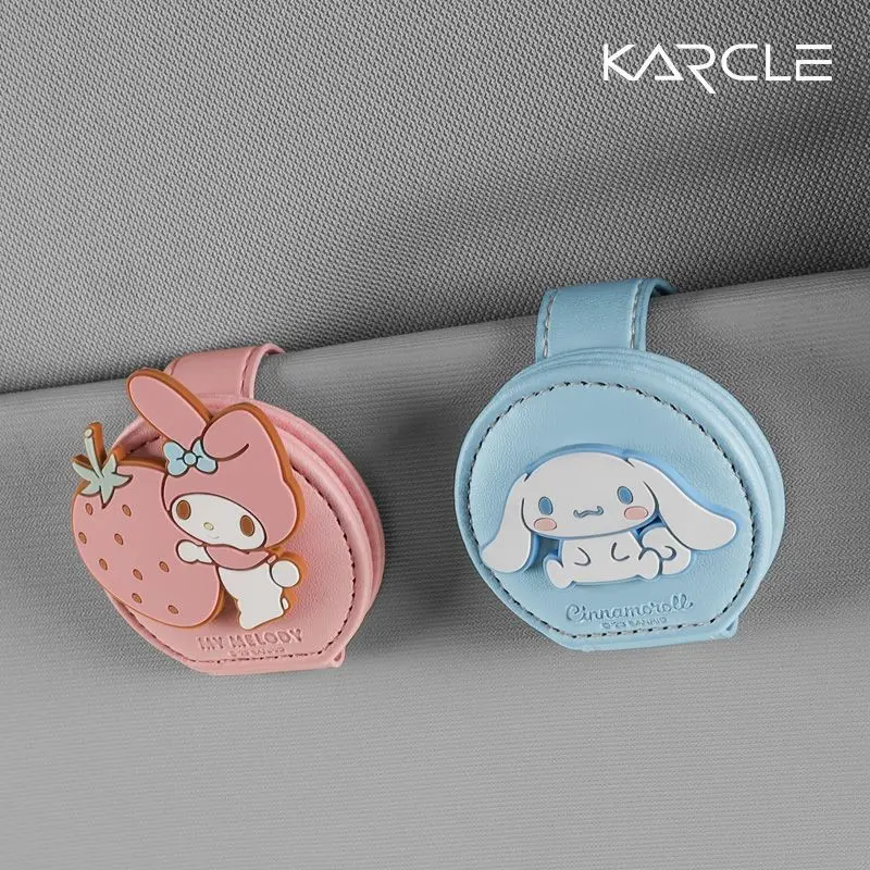 

New kawaii Sanrio My Melody Cinnamoroll Hello Kitty high-looking car sun visor sunglasses frame clip hanger car glasses clip