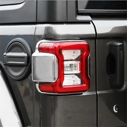 WELKINRY For Jeep Wrangler JL 4th Generation 2018-2024 ABS Chrome Car Tail Rear Lamp Light Cover Trim