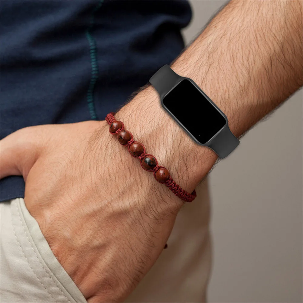 Pulseira de silicone para redmi smart band 2/xiaomi band 8 pulseira ativa substituição pulseira esportiva pulseira correa