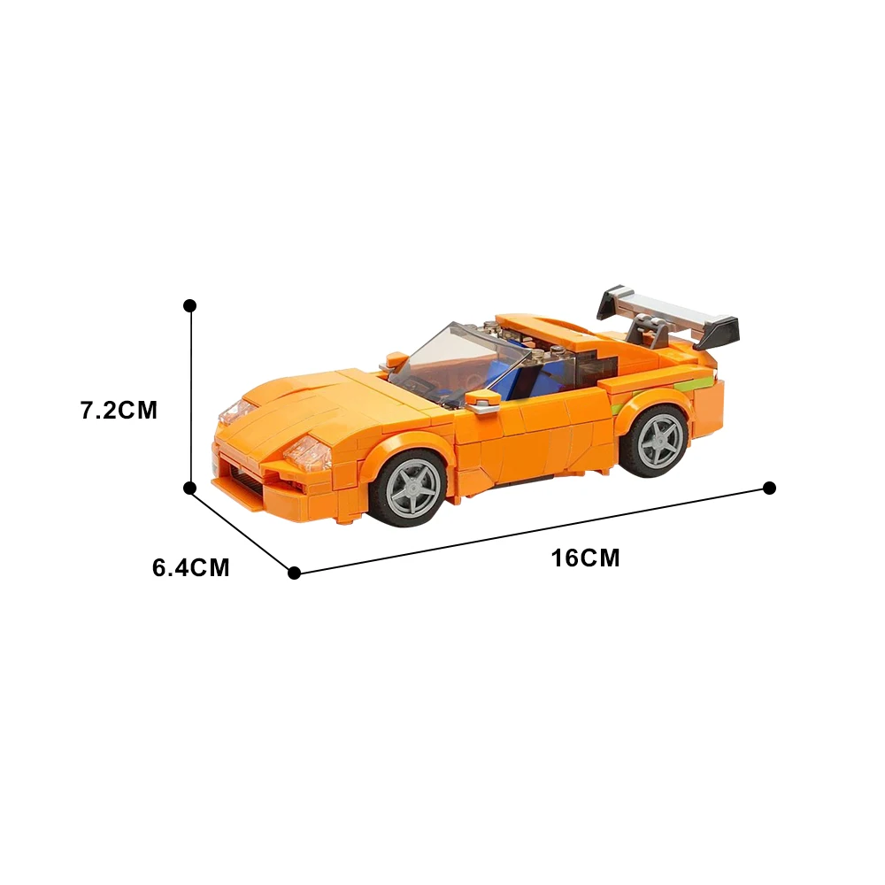 MOC Speed Champions Supra Hornet Car Building Blocks Model Technique Racing Sports Car MOC Supercar Vehicle Set Bricks Toys