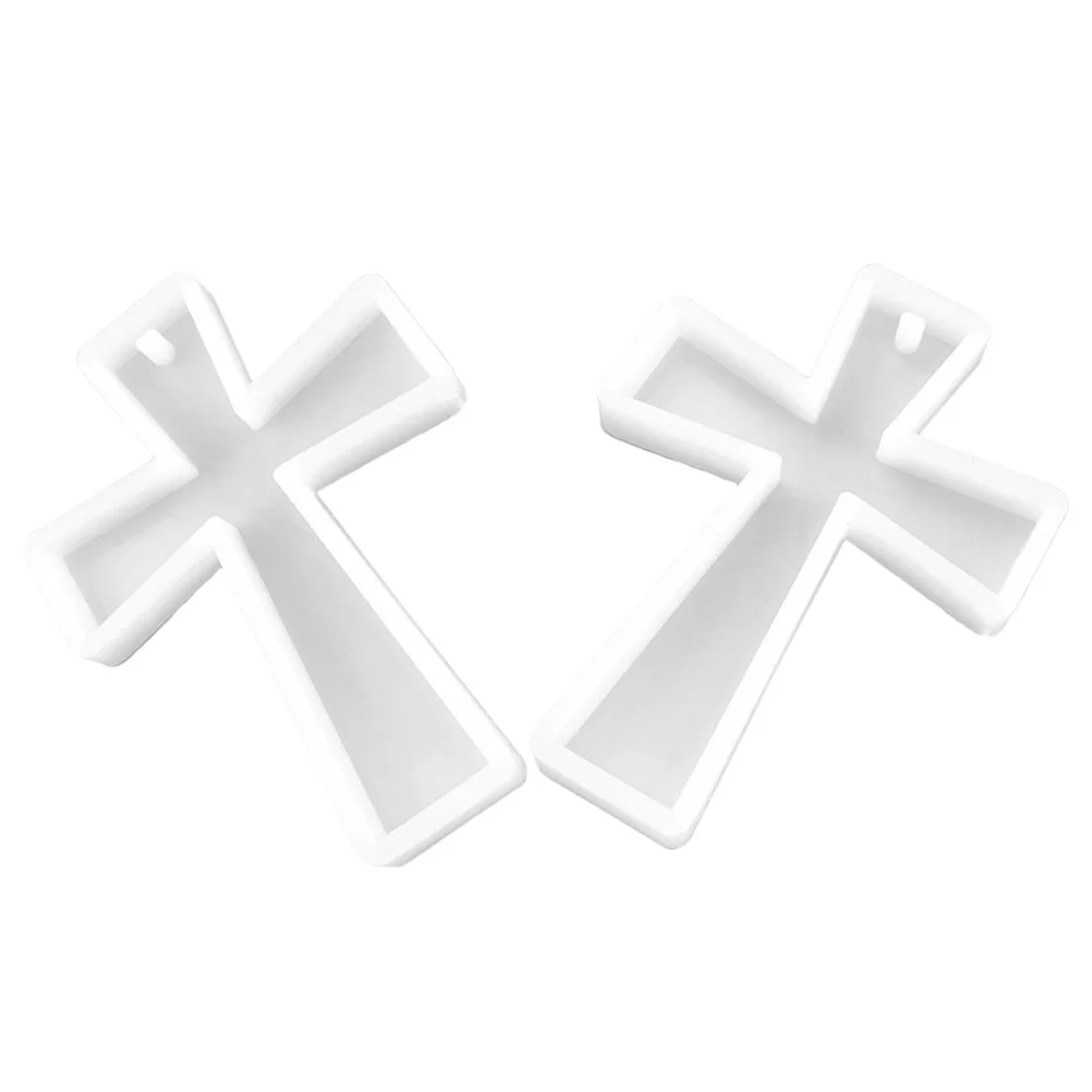 

2Pcs Non Stick Silicone Mold Cross Shape Casting Mold for Epoxy DIY Crafts Keychain Pendant Decoration DIY Tool