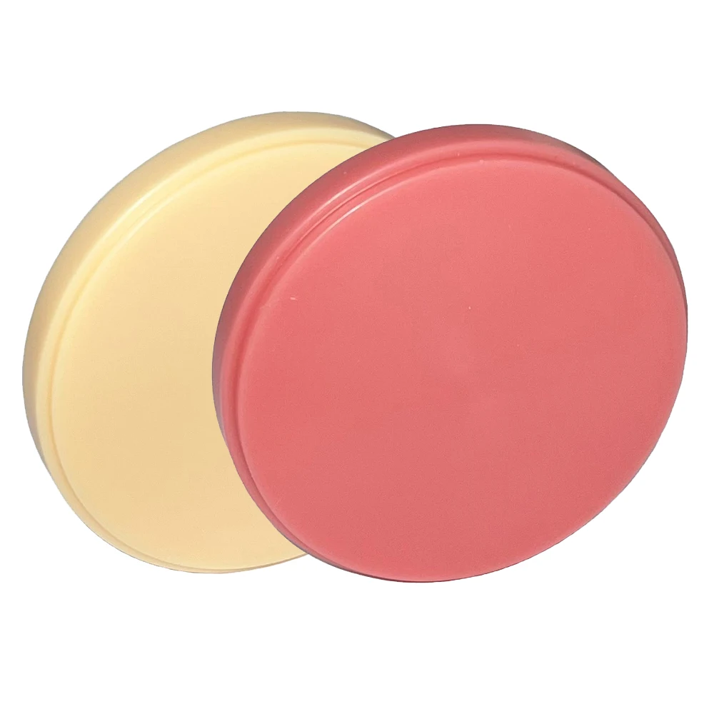 5pcs Dental Wax Disc Block for Cad/Cam Dental Lab Milling Material for Open System Beige Pink Color Denture Materials