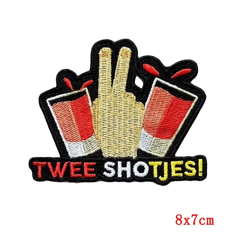 50 stuks bulk geborduurde patch opstrijkbare patches voor kleding wijn kleding stickers naaien thermische lijm applique smeltbaar