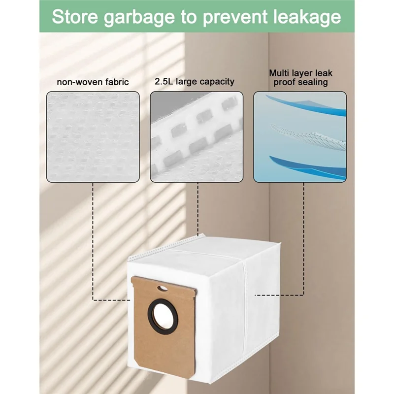 Stable-Replacement Vacuum Bag For Eufy L50 SES L60 SES Haier H9 Plus Vacuum Cleaner Dirt Disposal Dust Bags Accessories