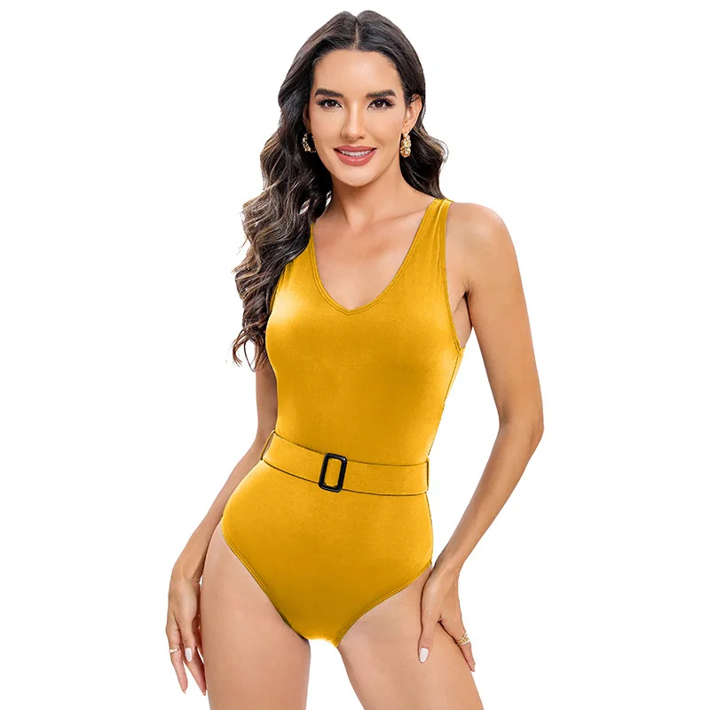 Maillot de bain une pièce conservateur couvrant le ventre pour femme, sangle dos nu, bikini, vente en gros, Russie, nouveau, 2024