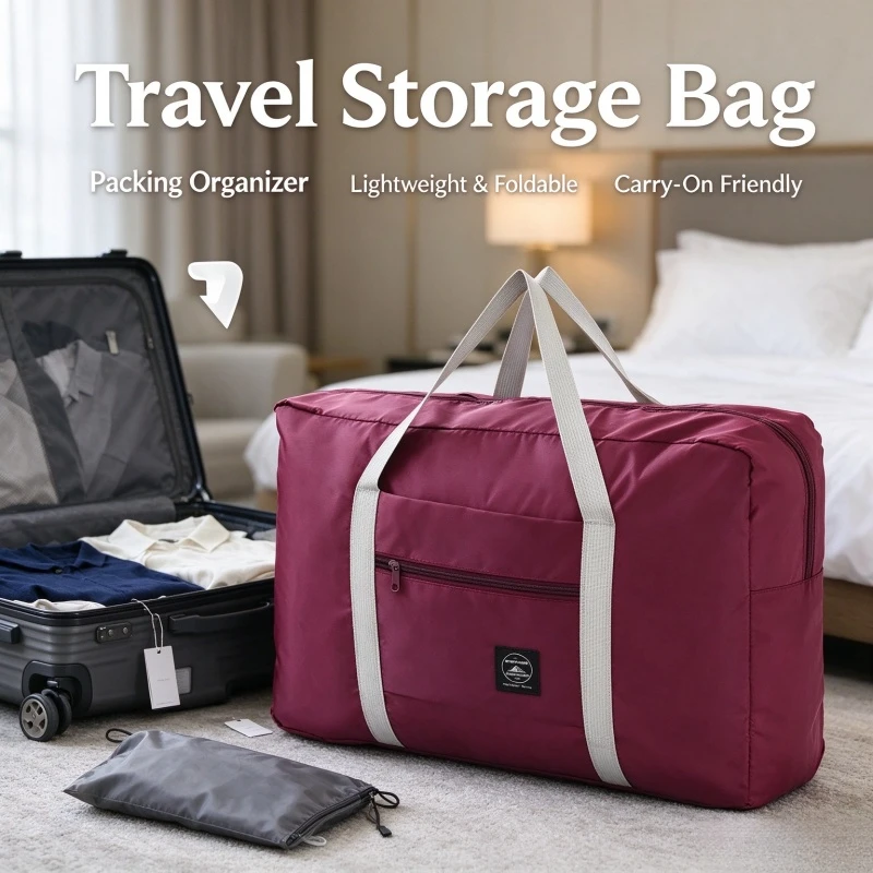 Stocking Stuffers Foldable Travel Duffel Bag, Large Capacity Portable Carry On Handbag, Clothes Storage Luggage for Travel Movin