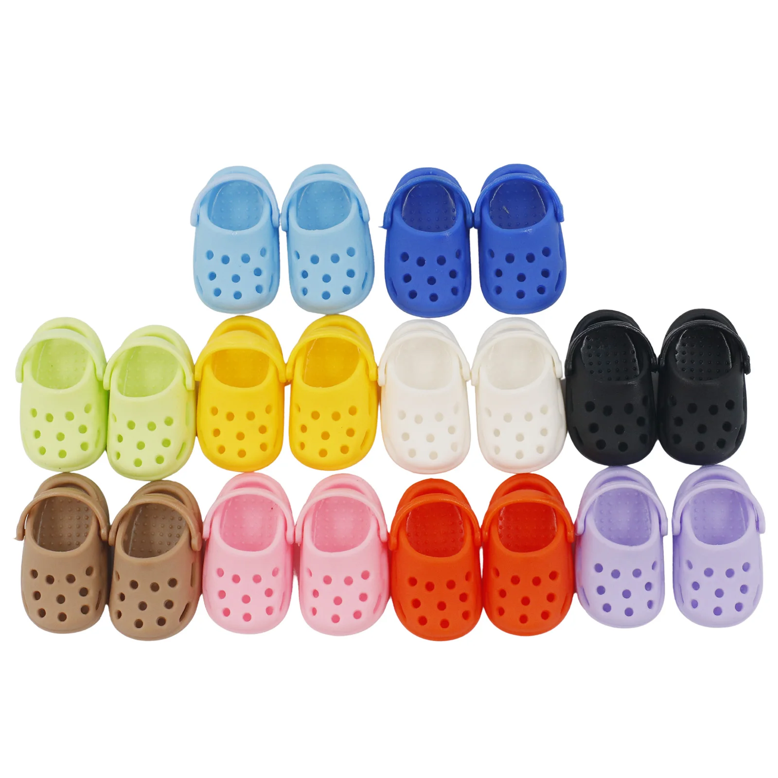 Convient aux accessoires de poupée de 17cm, chaussures perforées de couleur bonbon Dopamine, cadeau pour enfants, chaussures pour Labubu