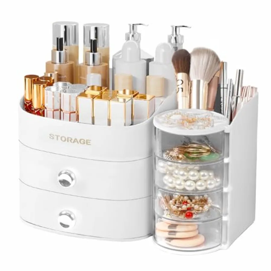 

Makeup Organizer Countertop, Make Up Organizer for Vanity, Skincare and Cosmetic Organizers with Drawers, Bathroom Organizers S