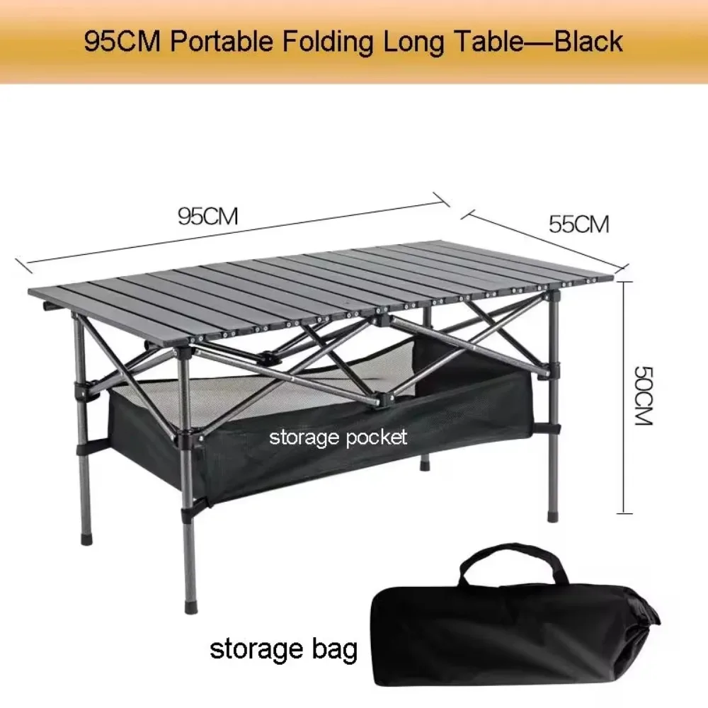 Outdoor Folding Tables Portable Picnic Camping Table ourist Folding Nature Hike Roll  Barbecue Easy To Install Outdoor Tables