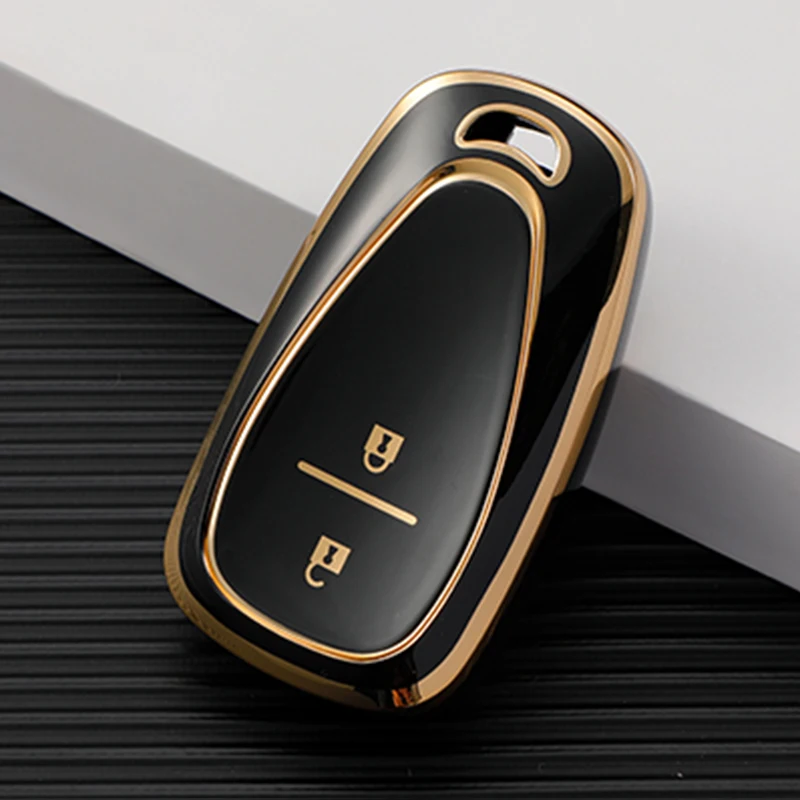 2 3 Buttons TPU Car Remote Smart Key Case Cover for Chevrolet Cruze Spark Camaro Volt Bolt Trax Malibu Auto Key Shell Keychain