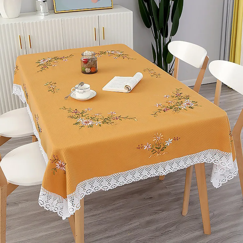 Mantel bordado chino, tela DE ARTE Pastoral, mantel de lino y algodón, pequeño, fresco y Simple, mantel de mesa redondo