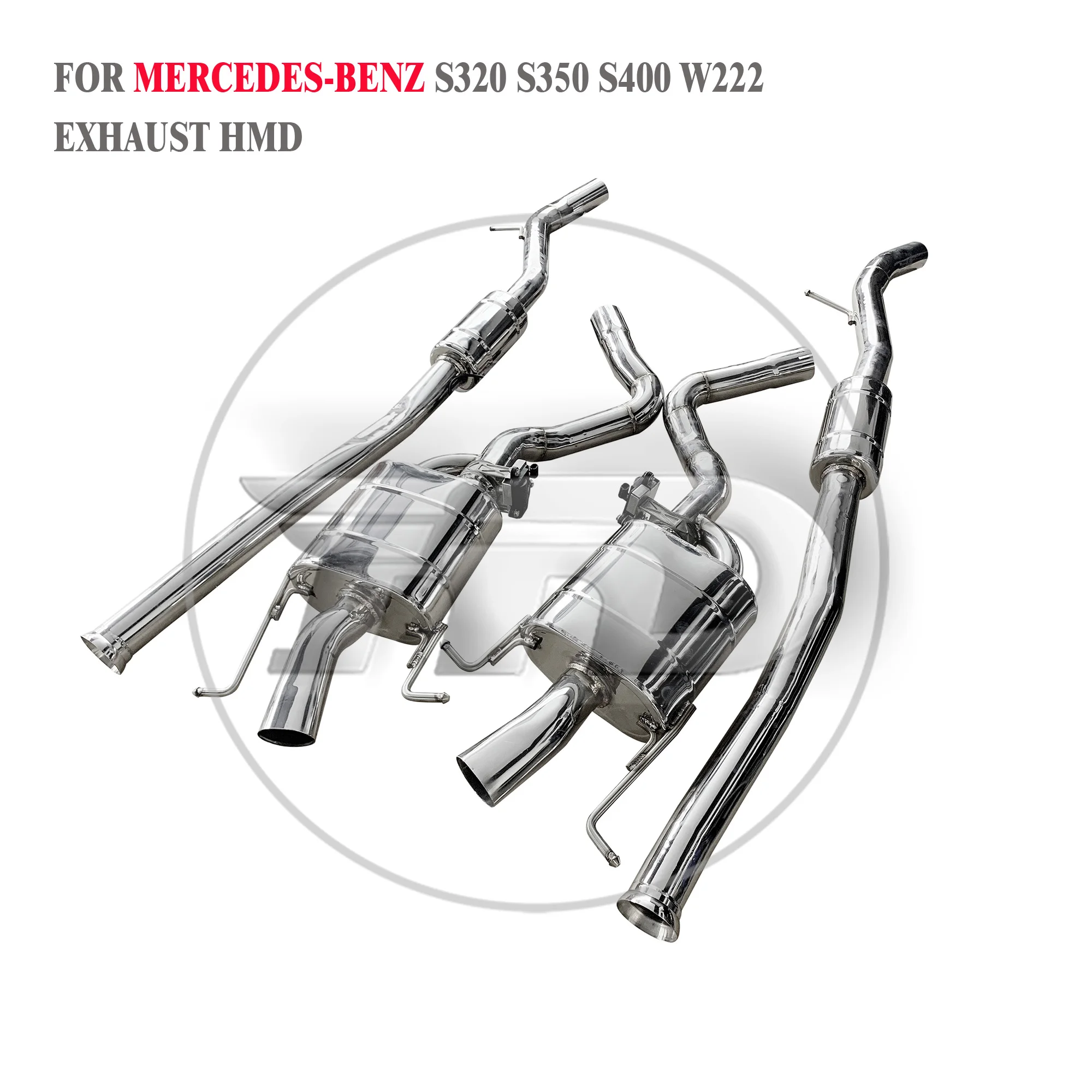 HMD Stainless Steel Exhaust System Performance Catback is Suitable for Mercedes Benz S320 S400 S450 W222 Car Muffler With Valve