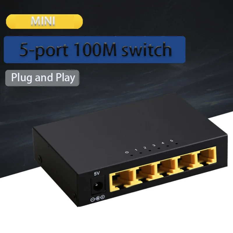 

RJ45 switch Game Loading Adapter Game network switch Ethernet Switch 5-Ports 100M switch LAN HUB Internet Splitter 10/100 mbps