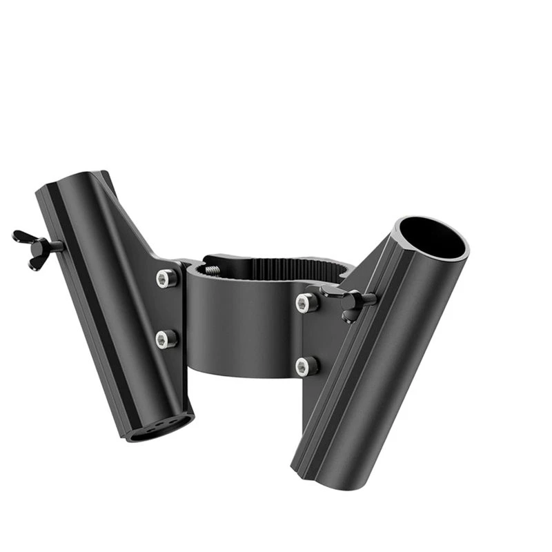 For Flag Pole Mount Dual RV For Trailer Tongue Jack,Aluminum Flag Holder With Wing Screw Locking, For Flagpoles Up To 1