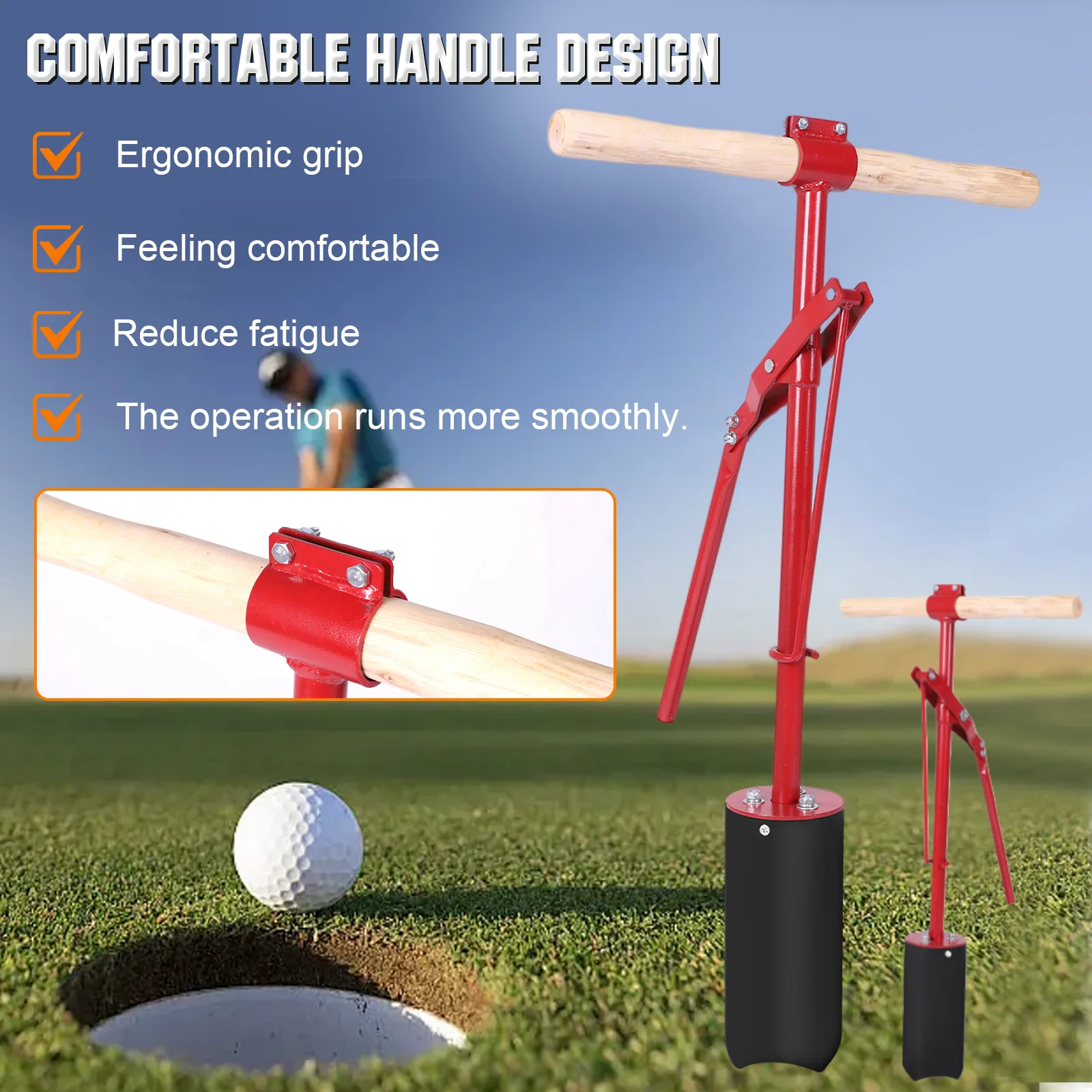 

Инструмент для выкапывания отверстий для посадки цветов, устройство для цветов, нескользящая эргономичная ручка, инструмент для садовых отверстий для прополки почвы