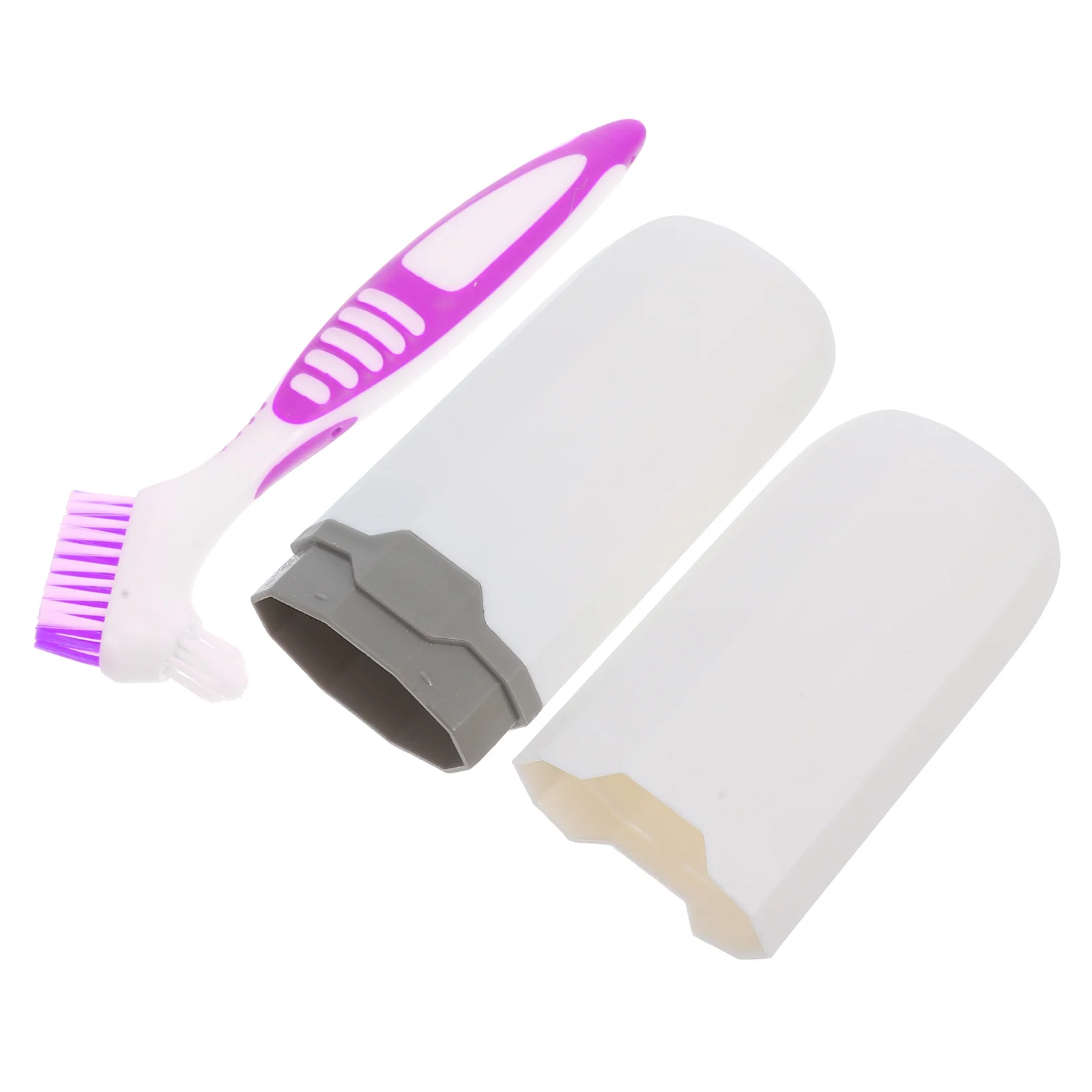 

Denture Toothbrush Storage Box Holder Case for Traveling Covers Cleaning Holders