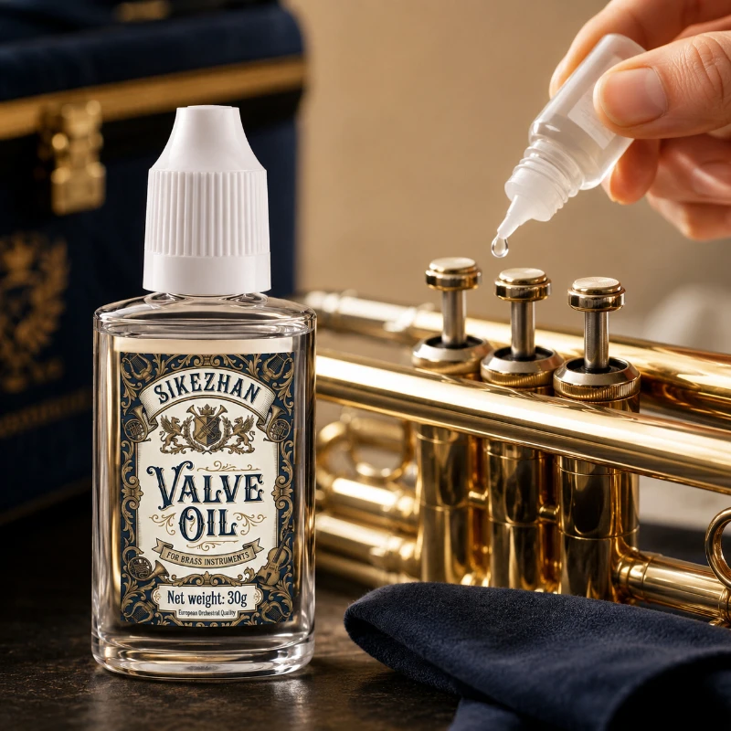 Brass Valve Oil Long-Lasting Piston Lubricant With Cleaning Brush Set Smooth Fast Response Care Oil For Trumpet Trombone Tuba