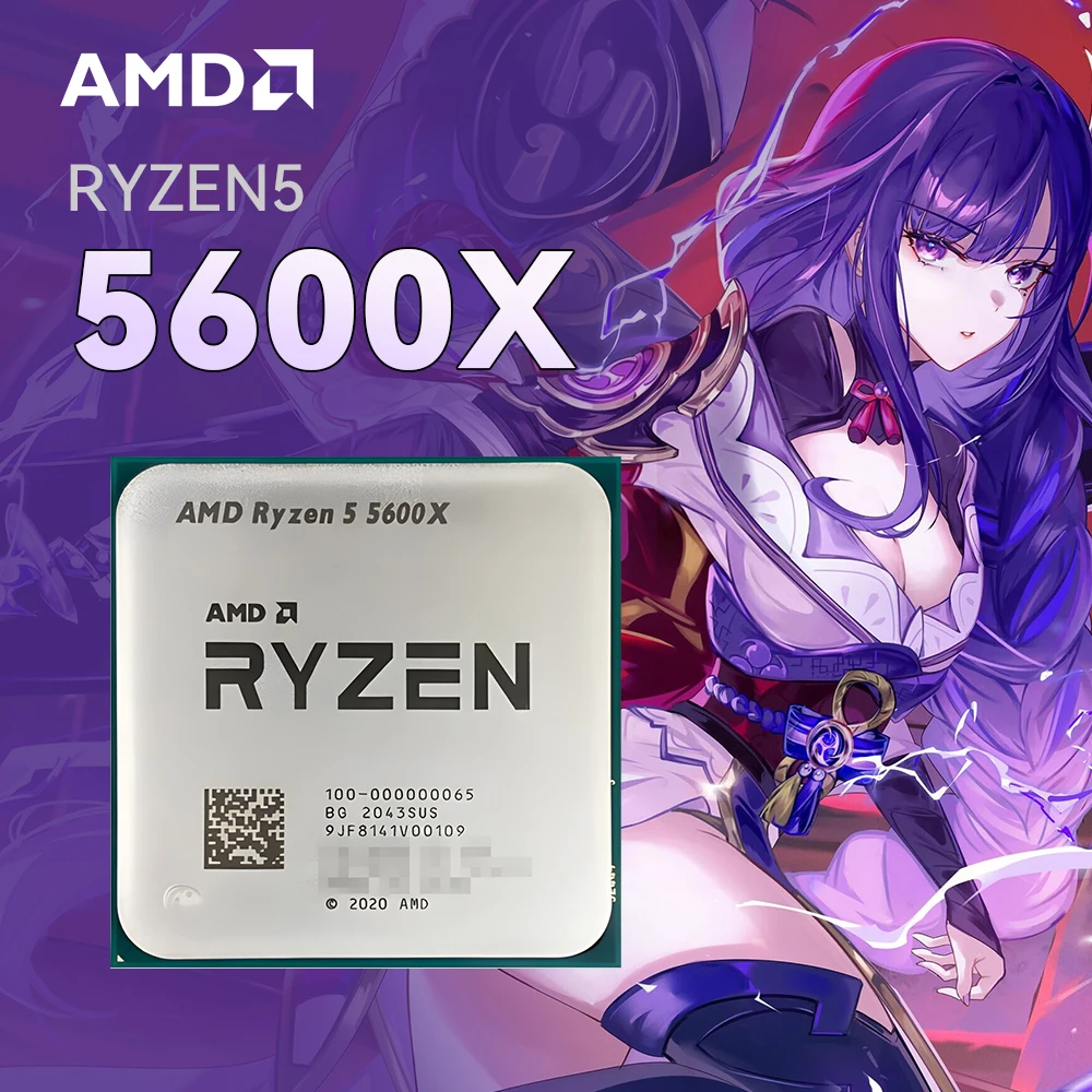 AMD Ryzen5 5600X  6 core 12 thread  32 MB L3 Cache AM4  PCIe® 4.0 DDR4  Ryzen 5000 Series 65W  Desktop Gaming CPU