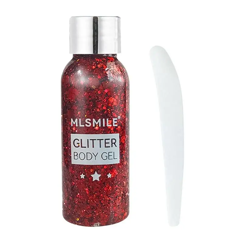 Gel de Sombra Multiusos Glitter para o Corpo, Lantejoulas Irregulares, Floco Brilhante, Holográfico, Rosto Festival, 30ml