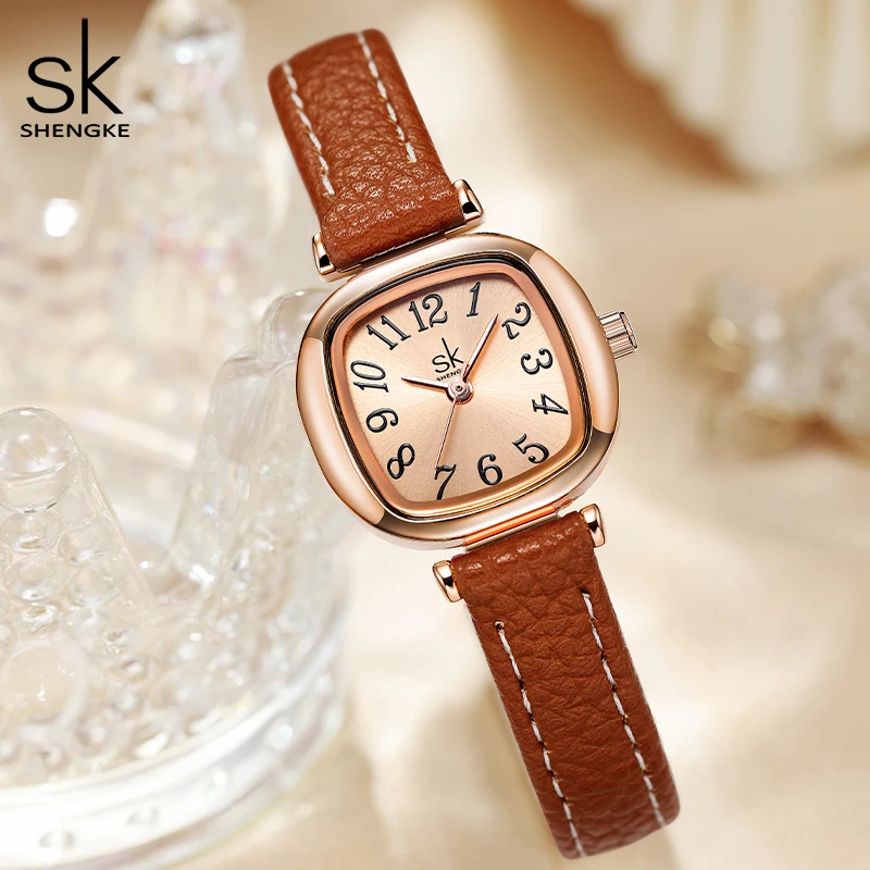 Shengke SK Watch Fashion Woman Watches Elegant Women\'s Quartz Wristwatches Original HM Ladies Gifts Clock Relogio Feminino