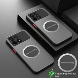 샤오미 POCO X6 프로용 하드 PC 케이스, 매트 마그네틱 보호 후면 커버, 샤오미 Poco X6pro 풀 커버 휴대폰 쉘