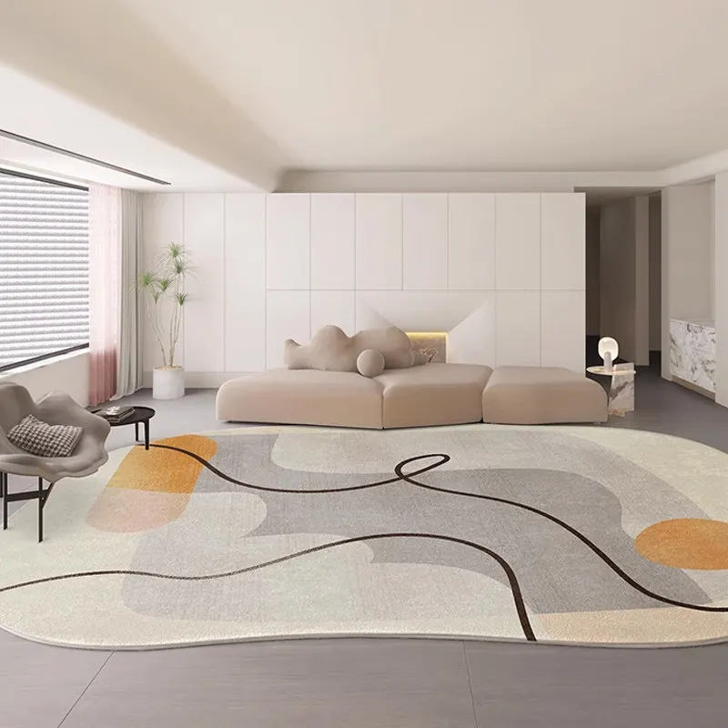 Minimalist Carpets for Living Room Light Luxury Bedroom Decor Carpet Irregular Shape Bedside Plush Rug Soft Home Thick Floor Mat