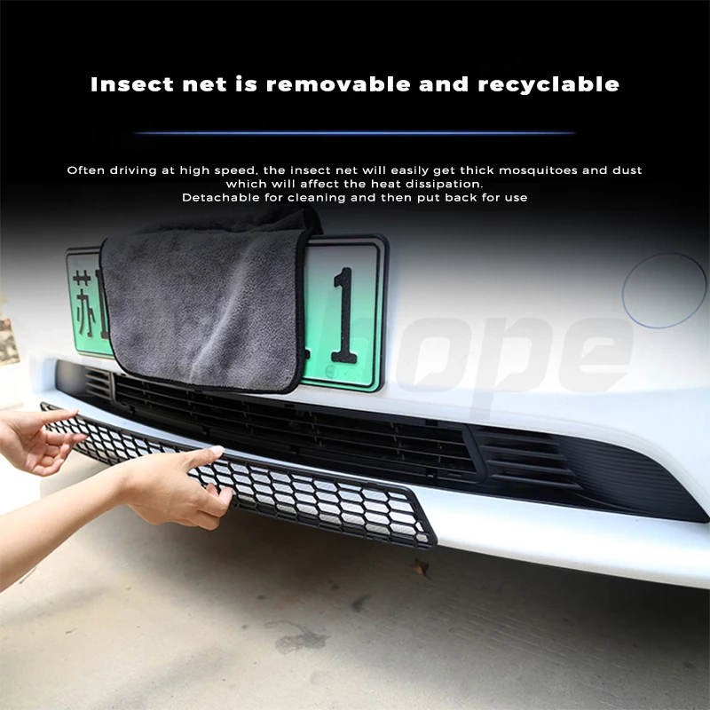 Futhope Whole Detachable Insect-proof Net For Tesla 2021-23 Model 3 Y Front Cover Air Conditioning Modified Air Intake Cover