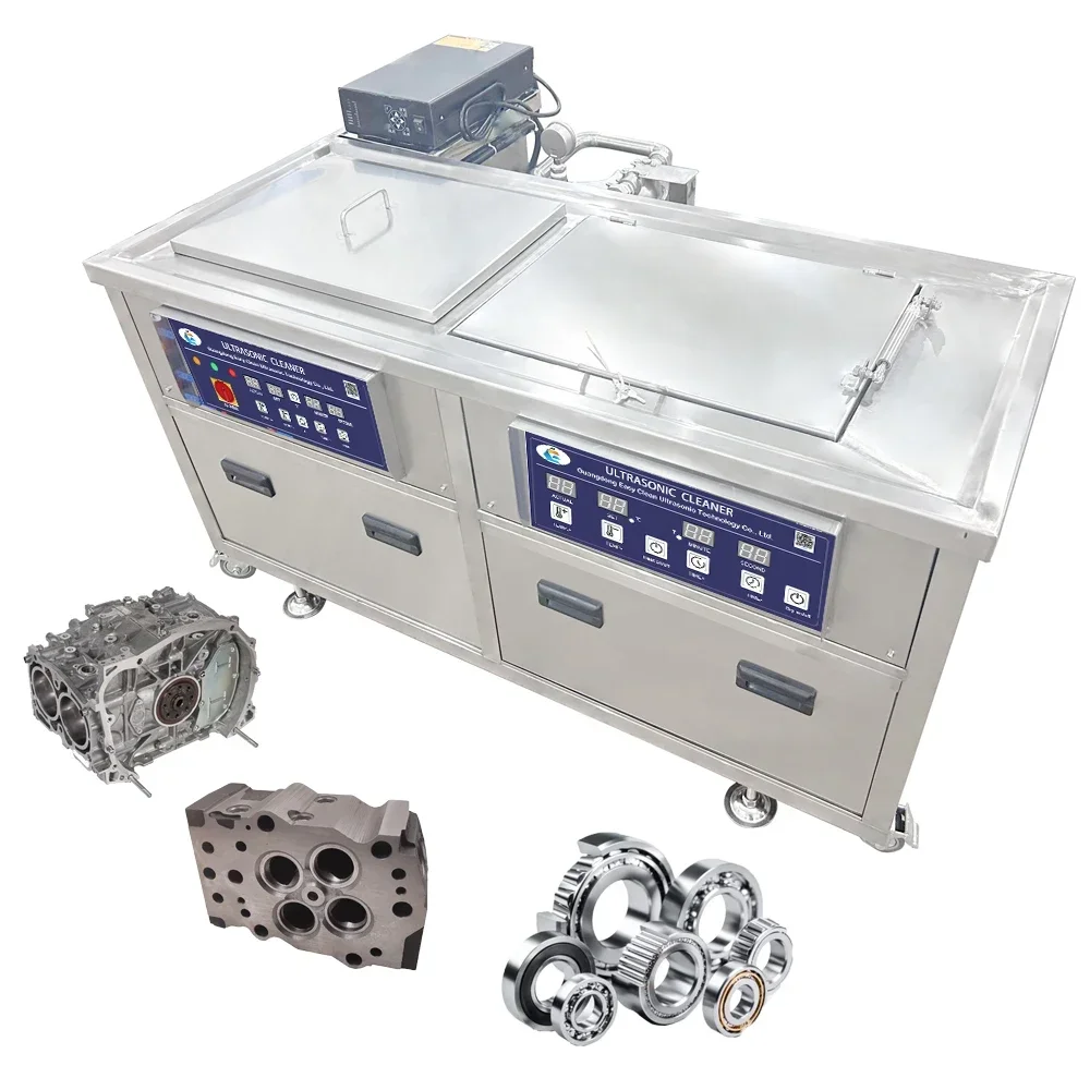 Filter System 360L Industrial Ultrasonic Cleaner Rinse Dry System DPF Parts Engine Block Oil Rust Degreasing Cleaning Machine