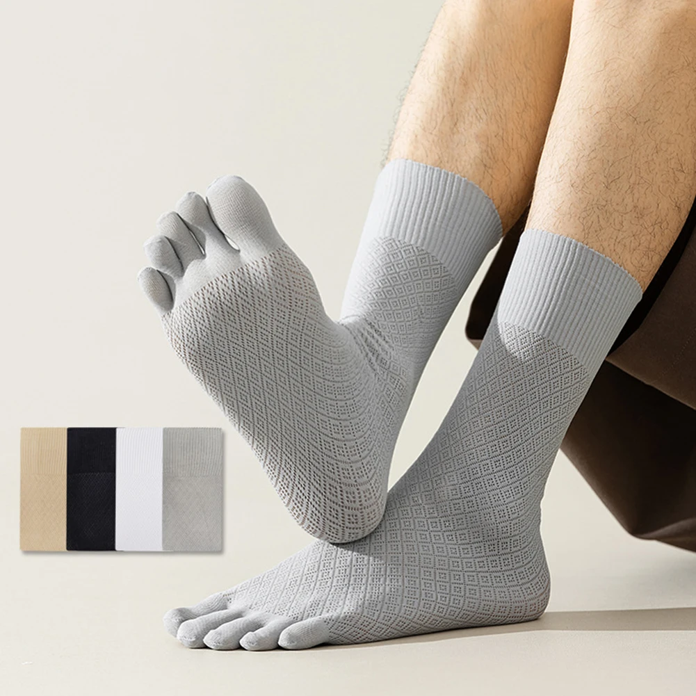 38-45 Sokken met vijf tenen Anti-geur Zweetabsorberende sokken Anti-geursokken Verkrijgbaar in wit Comfortabele pasvorm Polyesterstof