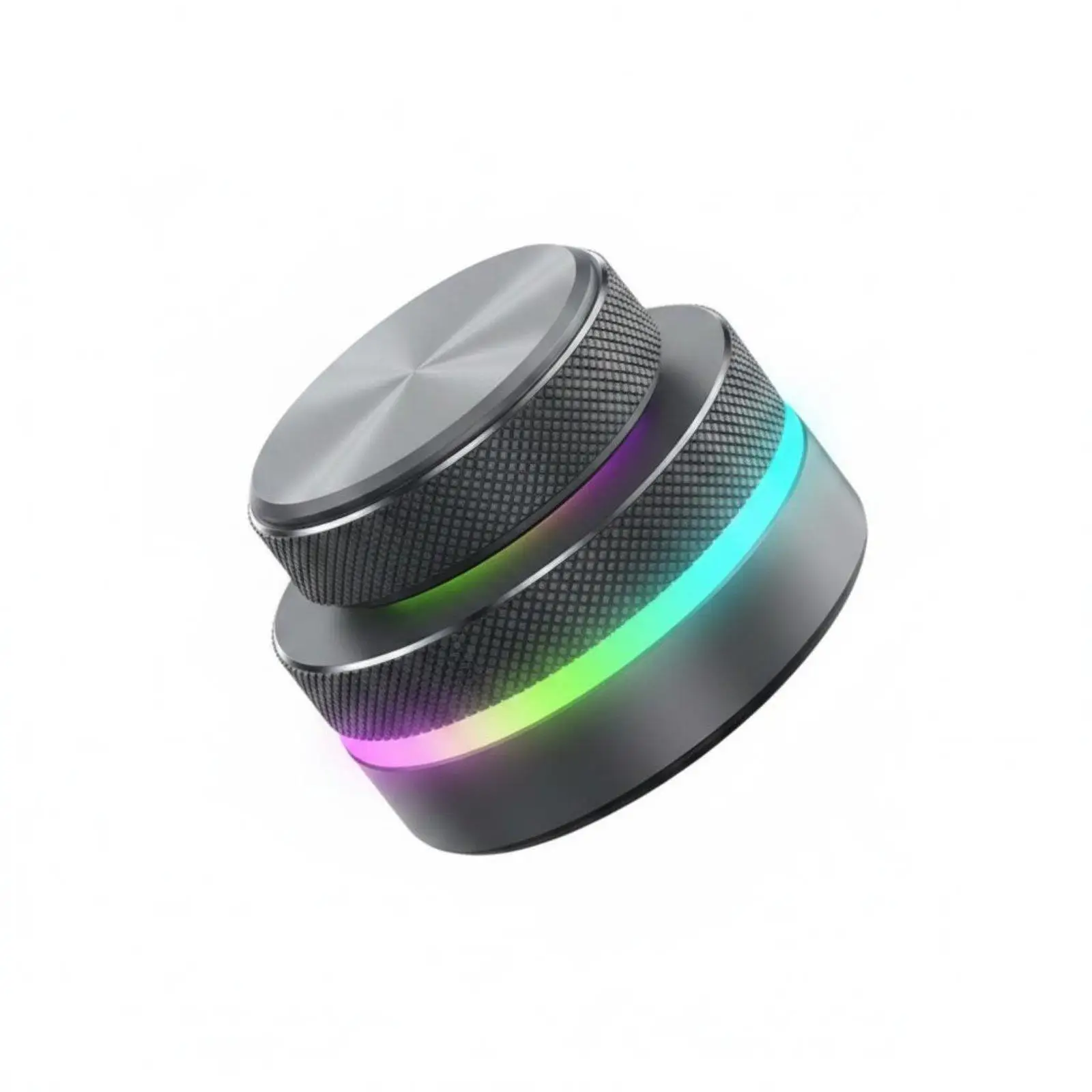 RGB Bluetooth Volume Knob Aluminum Keyboard Button Fast Control Dial for Computer Audio Gaming Desk