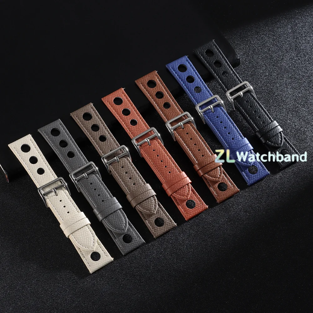 20mm 22mm Leather Watch Band for For Huawei Watch Gt5/4/3 Strap Breathable Porous Universal Wristband Sports Business Bracelet