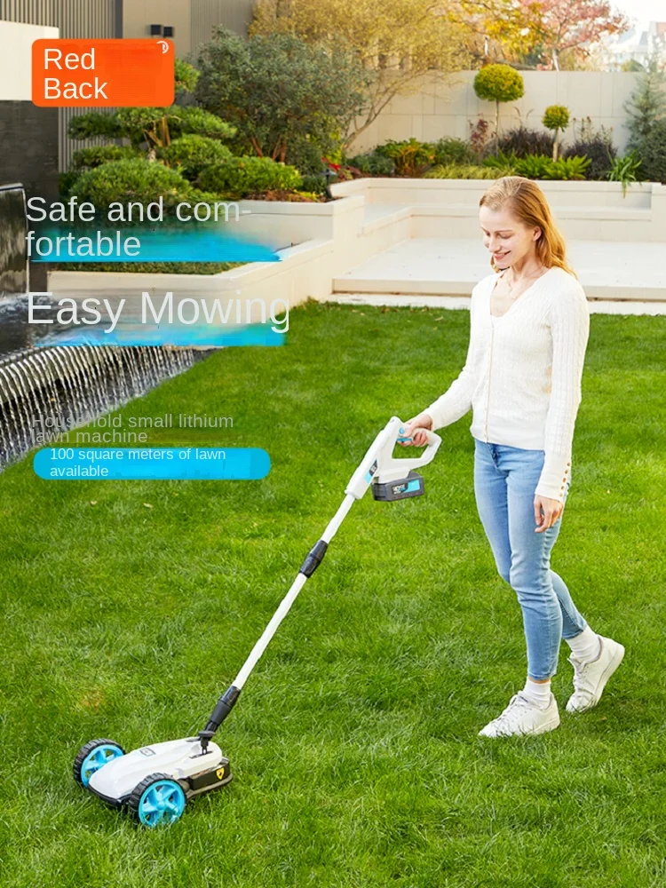 Lithium battery lawn mower Small household rechargeable brushless electric  Gardening lawn mower